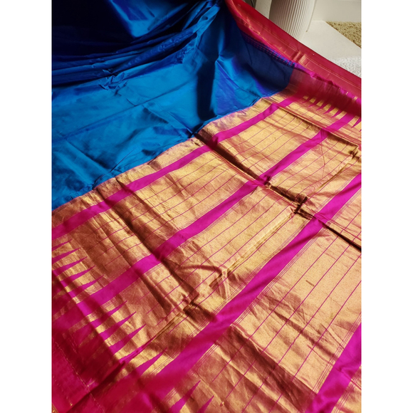 Women Pure Silk Ilkal Saree Handloom Wedding Designer Festive Party - Picture 4 of 11
